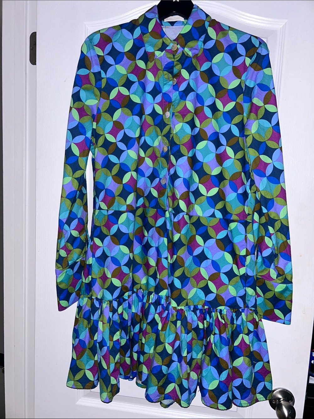 Cheeky Vintage Collard Shirt Dress with Pockets size 10